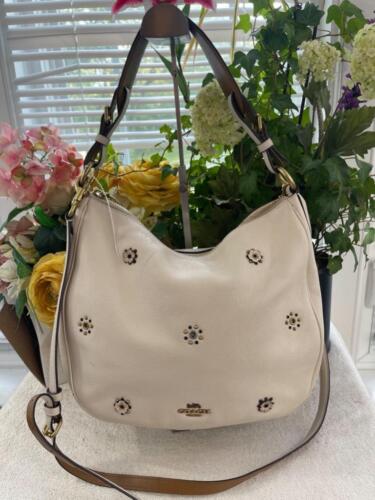 Coach Sutton Leather Hobo Scattered Rivets 69507 b