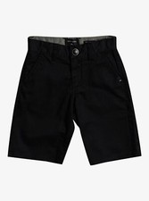 New NWT Quiksilver Boy's Everyday Union 14" Stretch Chino Shorts Black Size 4