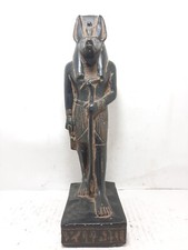 RARE ANCIENT EGYPTIAN ANTIQUE Statue God Anubis With Key Of Life Stone