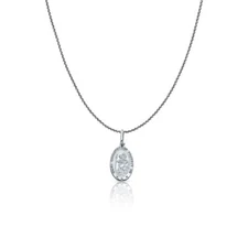14K White Gold Christopher Protect Us Charm Pendant & 0.9mm Wheat Chain Necklace