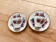 💖 2 Mokka 💖 Espresso 💖 Sammel 💖 Tassen 💖 Rosenmuster 💖