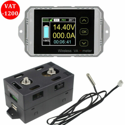 VAC1200A 7 in 1 Color LCD Wireless Voltage/Current/Timer Tester Coulomb Counter