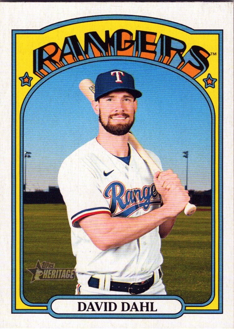 2021 Topps Heritage #710 David Dahl SP Texas Rangers