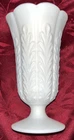 🇺🇸 Vintage E. O. Brody Large Footed White Milk Glass Vase Cleveland Ohio USA