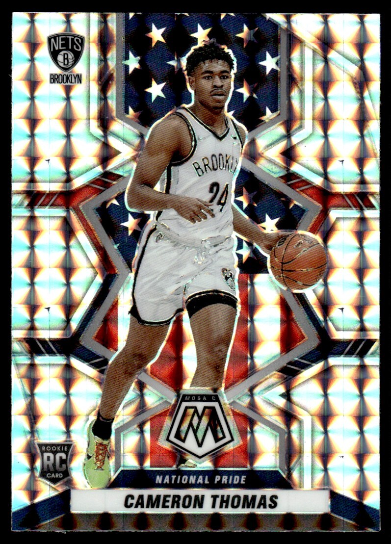2021-22 Panini Mosaic Silver Mosaic Cameron Thomas Brooklyn Nets #255