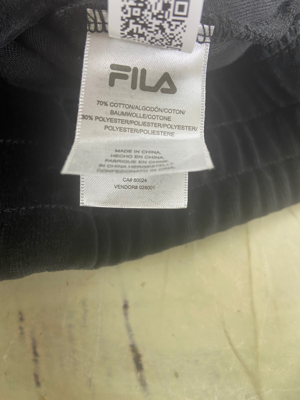 Giacca da pista Fila Velluto Zip Logo Grigio Solido LM163TN7 Fit Rilassata Uomo Taglia XL