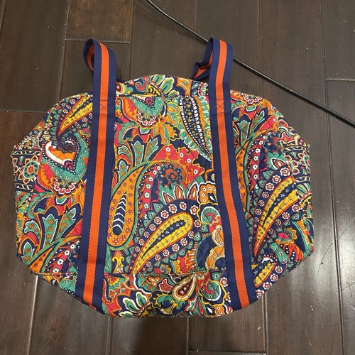 Vera Bradley Tote Bag Duffel Venetian Paisley Colorful Beach Travel Bag