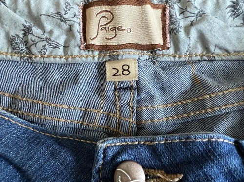 Paige Silver Lake Denim Medium Wash Shorts Size 28 - Picture 4 of 4