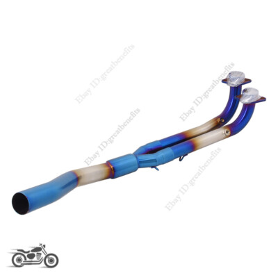 Exhaust System Stainless Steel Blue Header Link Pipe For Kymco AK550 2022-2026