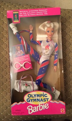 1995 Barbie Olympic Gymnast NRFB MINT NEW MAGIC TUMBLING RING Pink Box