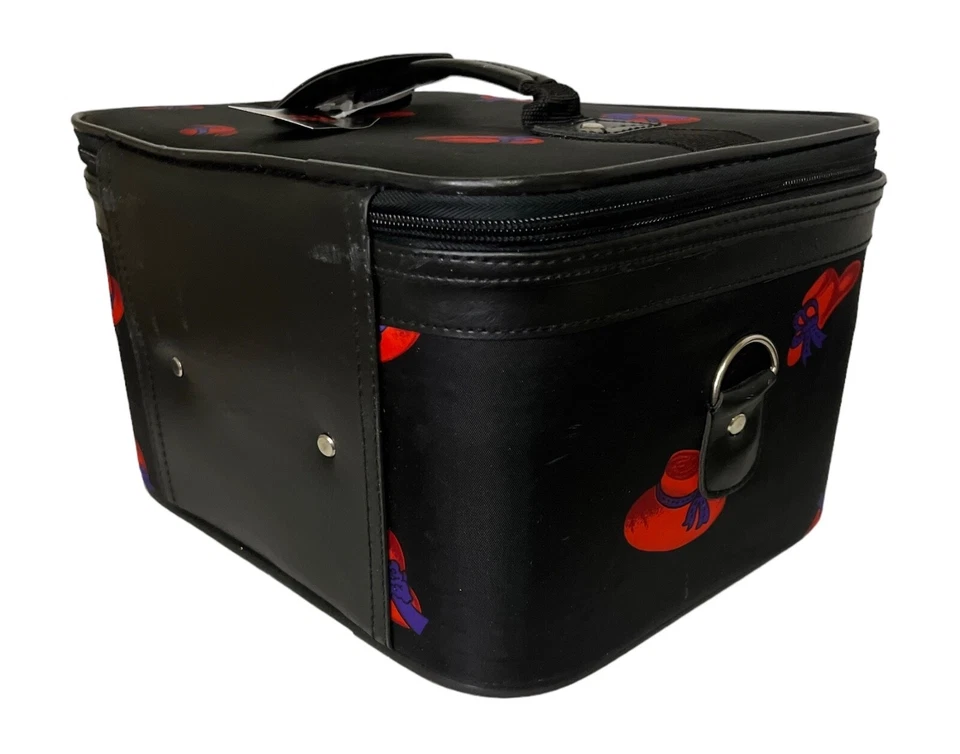 Estuche de viaje para pasar la noche Red Hat Society 12" x 9" x 7" con correa para el hombro + bufanda NUEVO Foto 4 de 4