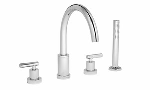Symmons Sereno Double Handle Deck Mount Roman Tub Faucet With Hand
