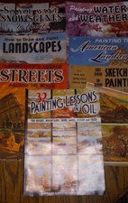 VTG Landscape Walter T Foster Art Books Principles, How To Painting Lot of 7