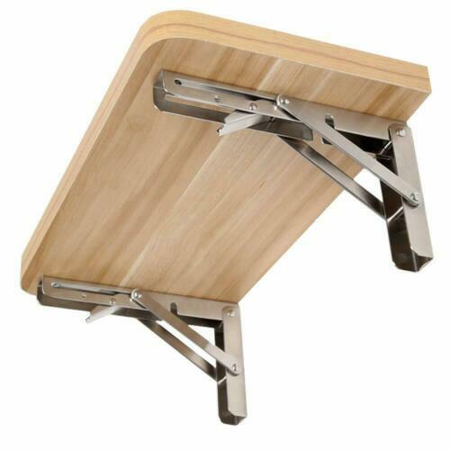 2Pcs Stainless Steel Polished Folding Shelf Bench Folding Shelf Table Bracket - Picture 6 of 6