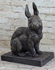 Art Nouveau Style Statue Sculpture Rabbit Hare Wildlife Art Deco Style Bronze NR
