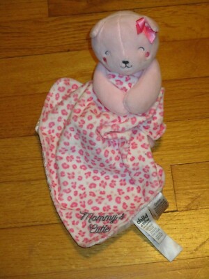 Child of Mine ''Mommy's Cutie'' Pink Cat Leopard/Cheetah Security Blanket/Lovey