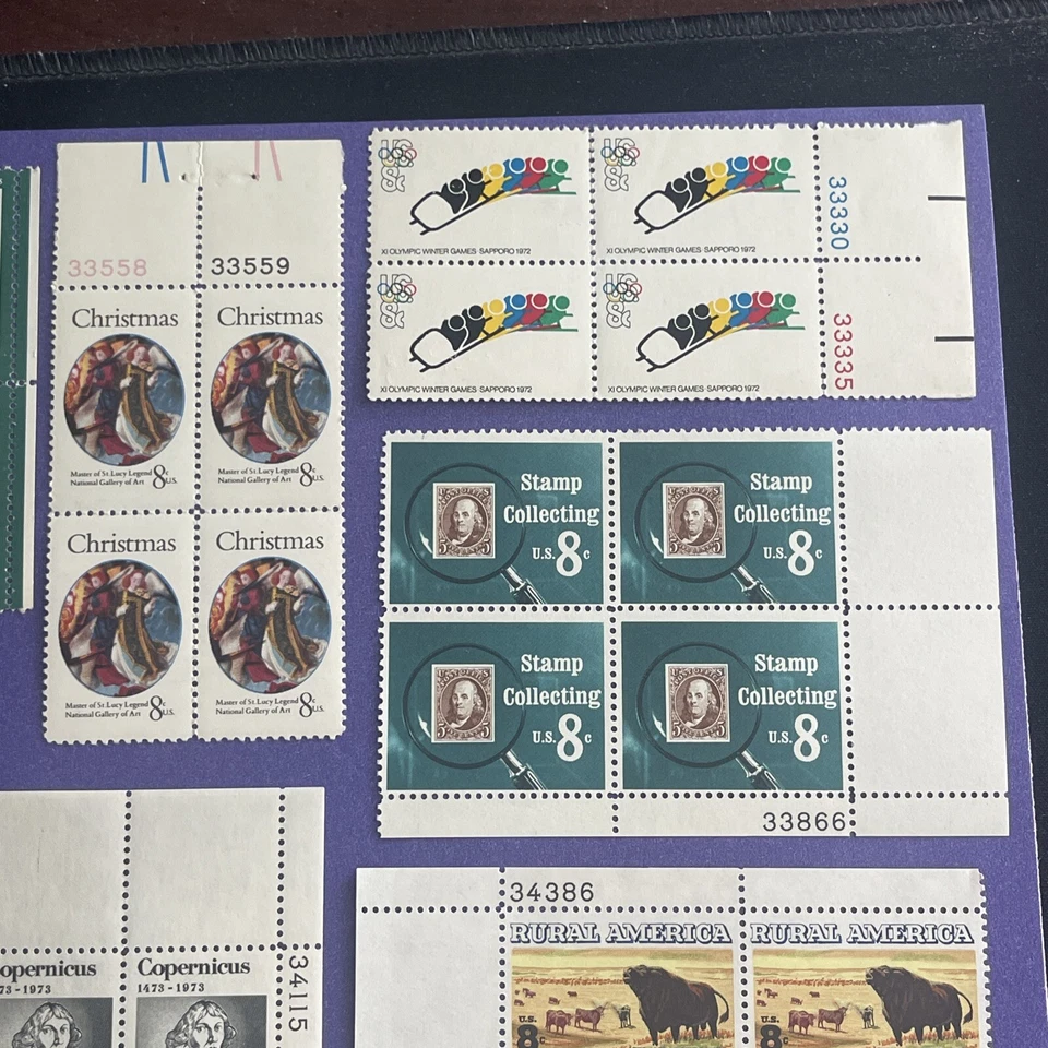 US 8Cent 1972-1973, 10 MNH Blocks Of 4, Original Glue, See Photos - Image 3 of 4