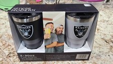 Las Vegas Raiders Officially Licensed Pair of 30 oz Stainless Steel Tumblers Cup