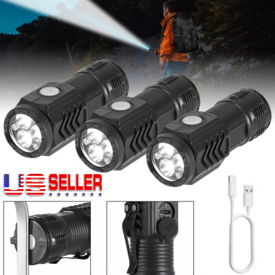 3PCS Three-Eyed Monster Mini LED Flashlight Flash Super Power Waterproof Outdoor