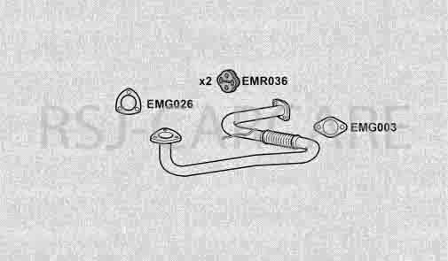Klarius FE536W Exhaust Front Pipe Transit 2.5 94-96