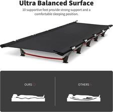 Lightweight Camping Cot, Heavy-Duty Comfortable Military Army Cot & Bag,Hiking