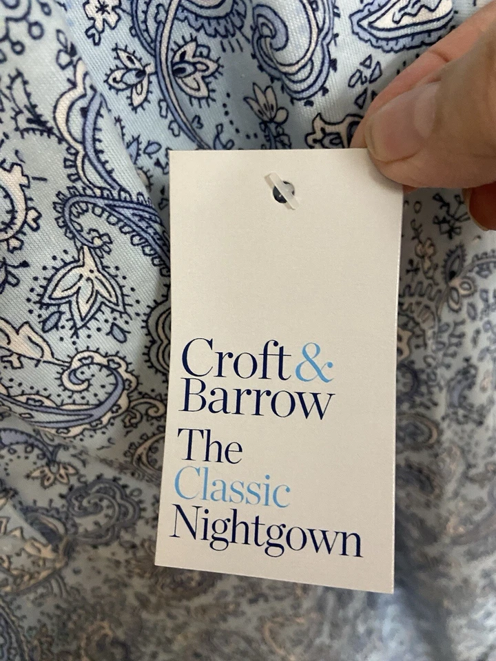 Camisón Croft & Barrow para mujer azul cachemir pequeño nuevo con etiquetas Foto 4 de 4