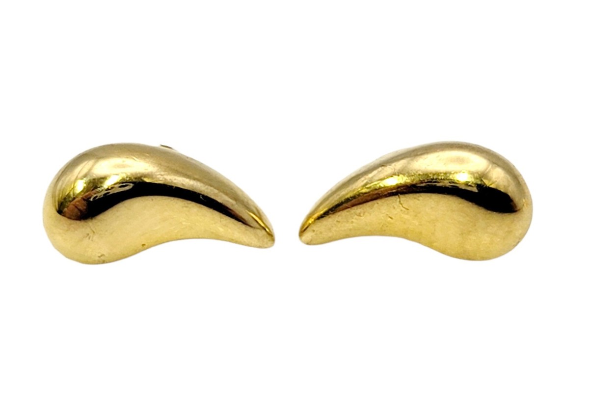 Tiffany & Co. Earrings Elsa Peretti Polished 18K Yellow Gold