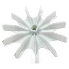 Leeson 003565.01 Cooling Fan, 5/8" x 7/16" Double Flat Shaft, White Nylon 56-140