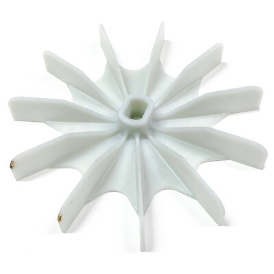 Leeson 003565.01 Cooling Fan, 5/8'' x 7/16'' Double Flat Shaft, White Nylon 56-140