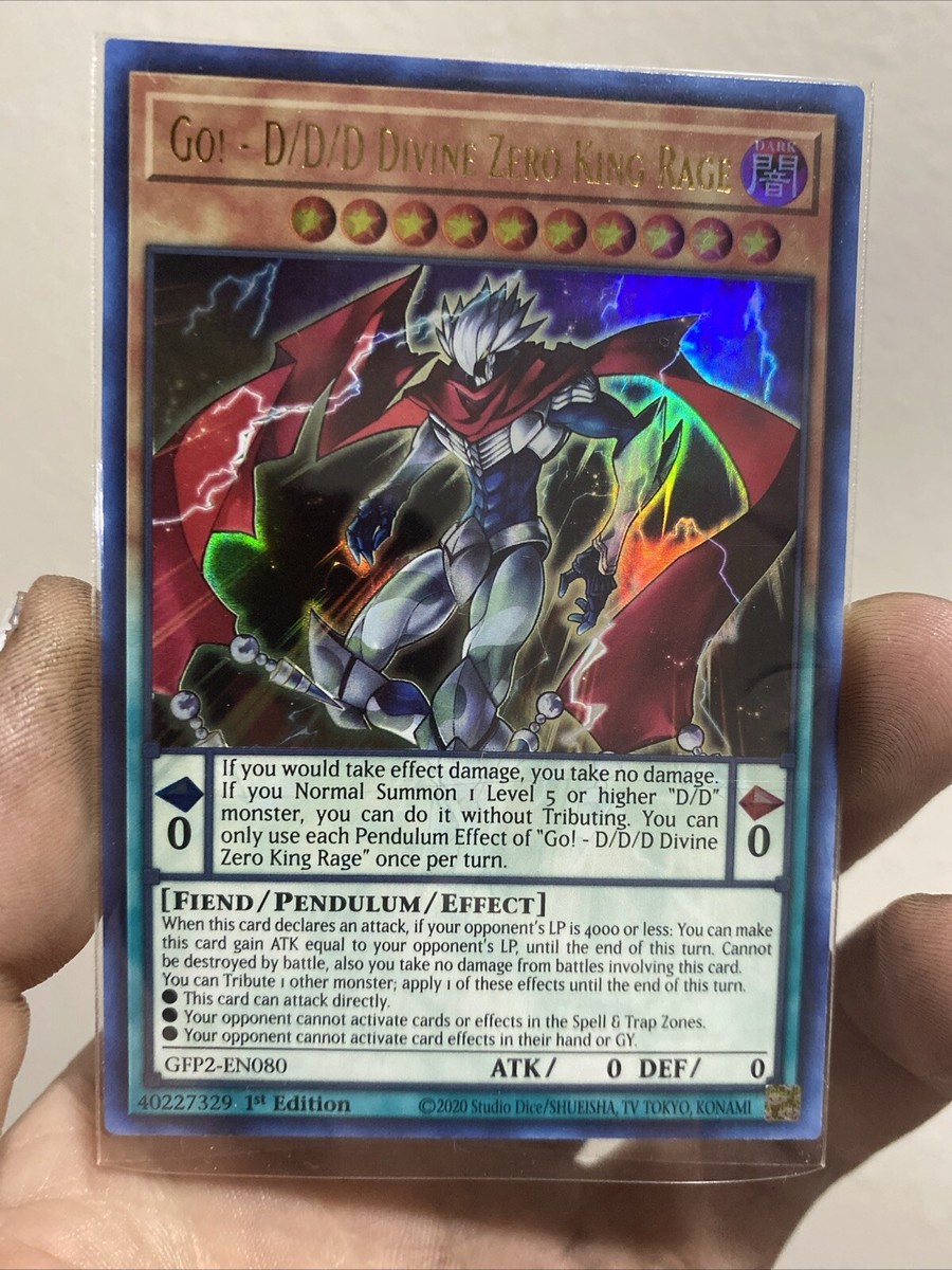 Yu-Gi-Oh! Karte: D/D/D Divine Zero King Rage - GFP2-EN080 - Ultra Rare - 1st Edition