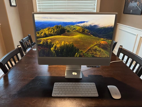 iMac 24" 2021 3.2GHz M1 8-Core CPU/GPU 16GB 256GB SSD W/ KB & Mouse, AC Adapter