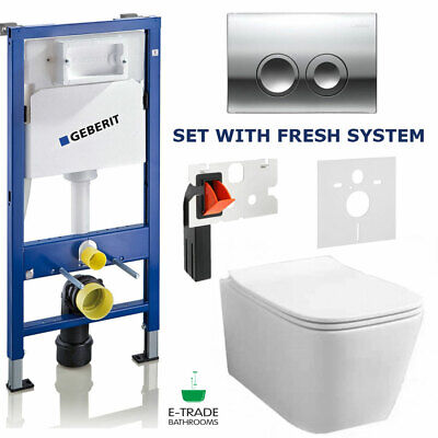 GEBERIT DUOFIX Hung Rimless WC Toilet+ Delta SYSTEM | eBay