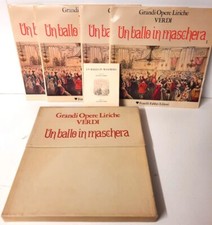 UN BALLO IN MASCHERA GRANDI OPERE LIRICHE VERDI; COFANETTO 4 DISCHI; PERFETTI