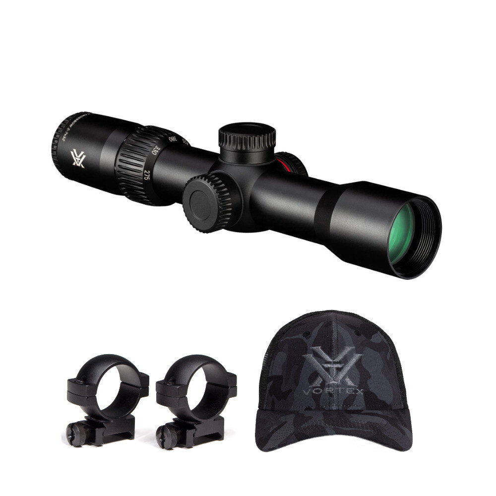 Vortex Crossfire II 2-7x32 Crossbow Scope with 30mm Rings 2-Piece