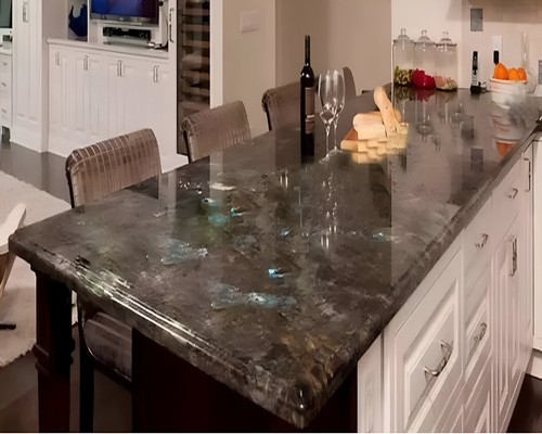 48"x24" Labradorite Stone Kitchen Slab Table Luxury Crystal Gemstone Home Decors - Picture 1 of 7