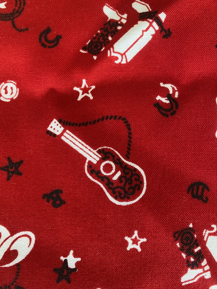 V.I.P. Print By Cranston Print Works Co. Red Bandana Western Print Fabric - Image 2 of 4