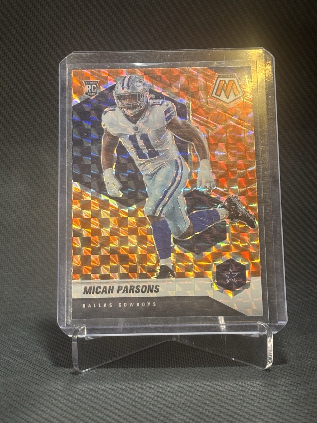 2021 Panini Mosaic - Rookies Micah Parsons #362 Mosaic Reactive Orange Prizm