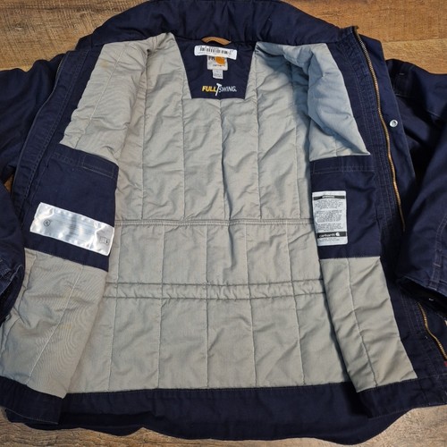 Carhartt FR Full Swing Jacket Men’s Large Navy Duck Coat CAT 3 102182‑410 - Picture 8 of 11