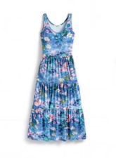 Peruvian Connection Poppy Cotton Tiered Maxi Dress size Large