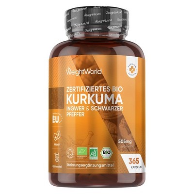 Kurkuma 365 Stoffwechsel Kapseln - Immunsystem - Curcuma Pulver - vegan Turmeric