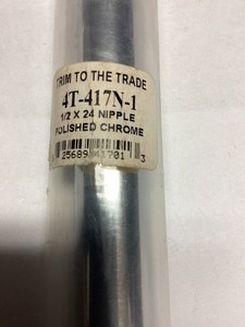 1/2"X24" polished chrome nipple Trim to the trade #4T417N-1 FREE SHIPPING