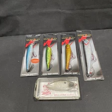 4 Matzuo America Fishing Lures & 1 Bill Lewis Lure. Hunting Dog. Okoru. Phantom