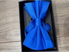 men bow tie royal blue