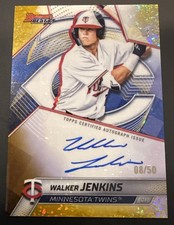 2025 Bowman's Best - Walker Jenkins #B25-WJ Gold Mini Diamond /50 On Card Auto
