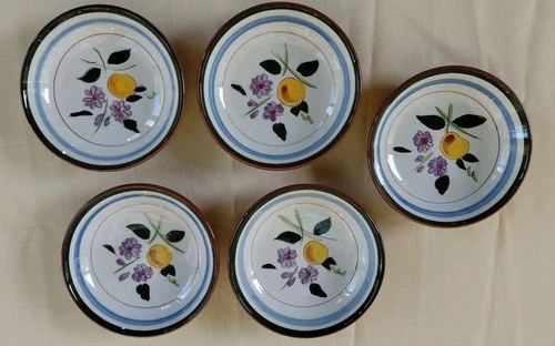 5 Stangl Pottery Fruit and Flowers 5.5" Dessert/Sauce Bowls Set of 5
