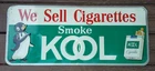 VINTAGE KOOL CIGARETTES TIN 1960S Store SIGN  KOOL