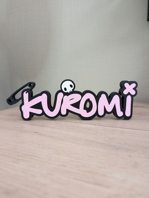 KUROMI Sanrio 3D Logo - Ästhetische Kawaii Dekoration - Geschenk Fan My Melody 23cm