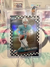 2025 Panini Prizm - Quinn Ewers #307 Black & White Checker SP (RC) - Dolphins