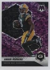 2021 Panini Mosaic Rookies No Huddle Purple Prizm 42/50 Amari Rodgers #388 7ba