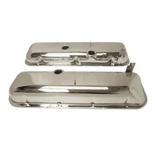 CJ Classic Trucks Chrome Steel Short Valve Cover Pair Big Block Chevy C10 68-72